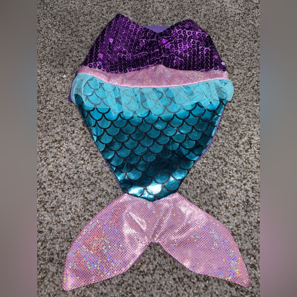 Mermaid Sequin Dog Costume - Purple and Blue